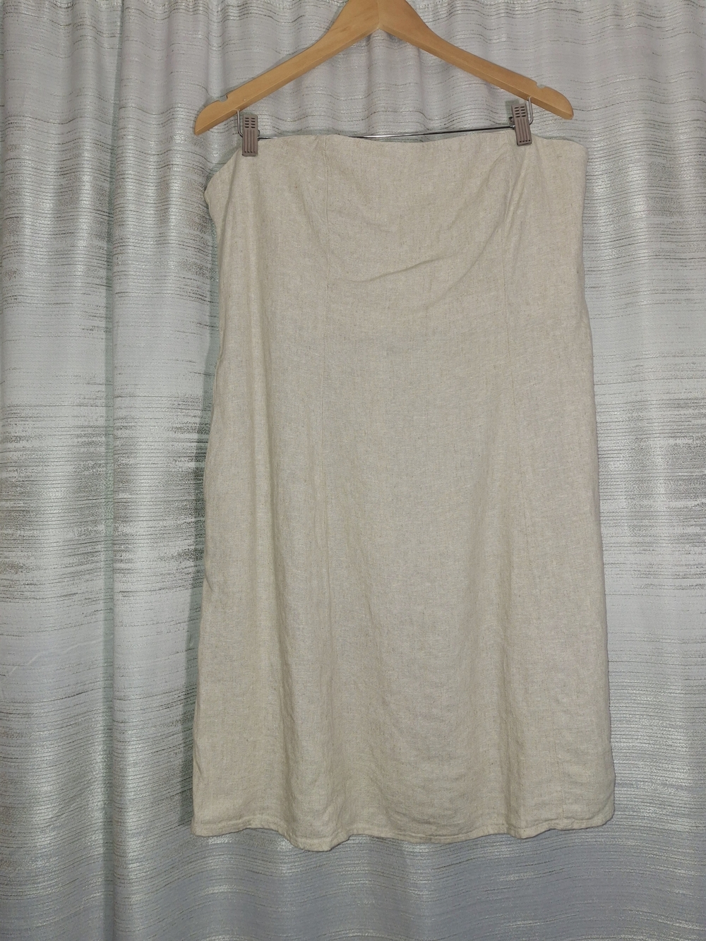 Old Navy Women's Strapless Mini Dress Natural Linen Cream XL Tall